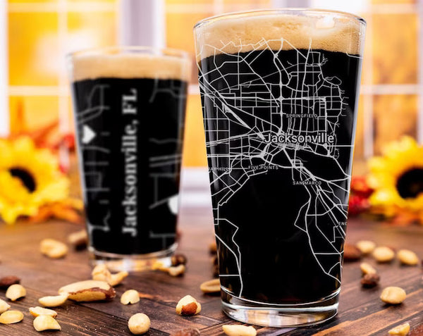 City Map Pint Glass - Top 50 US Cities