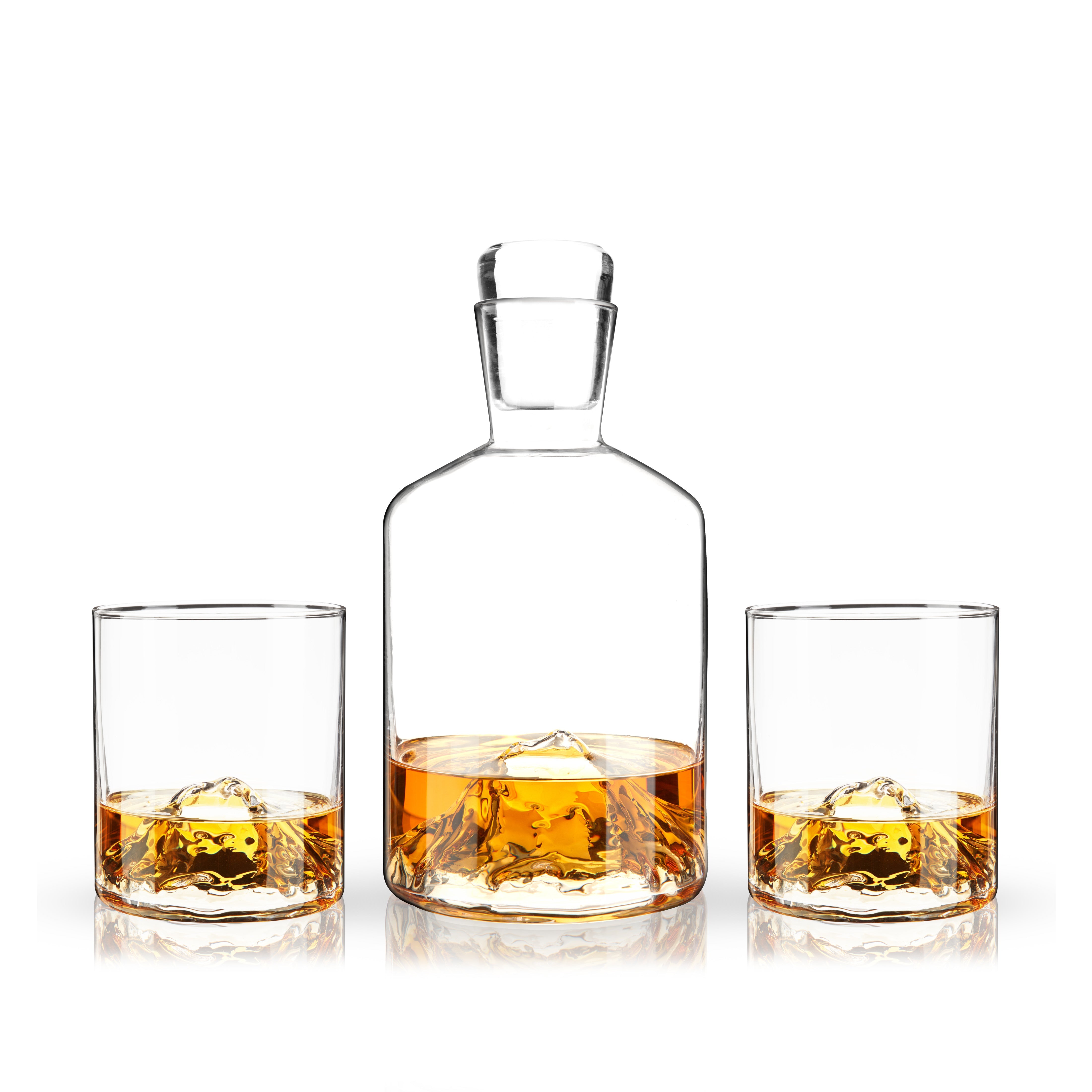 Mountain Crystal Decanter and Tumbler Set