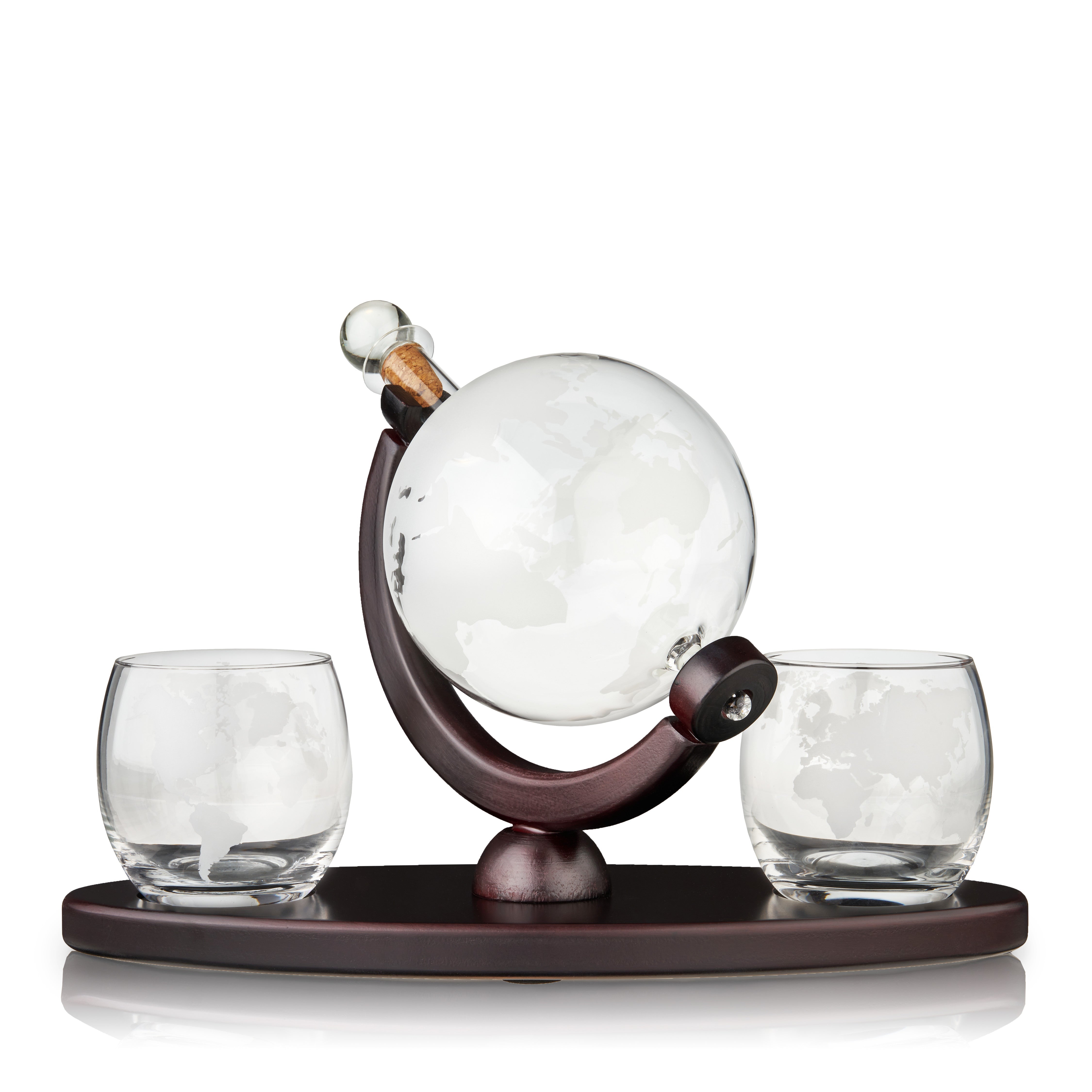 Globe Decanter and Whiskey Tumbler Set
