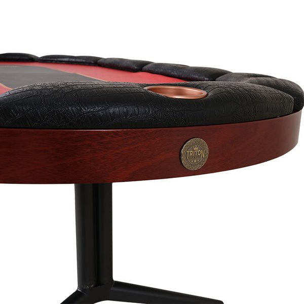 Elite 10 Player Poker Table With Wood Finish