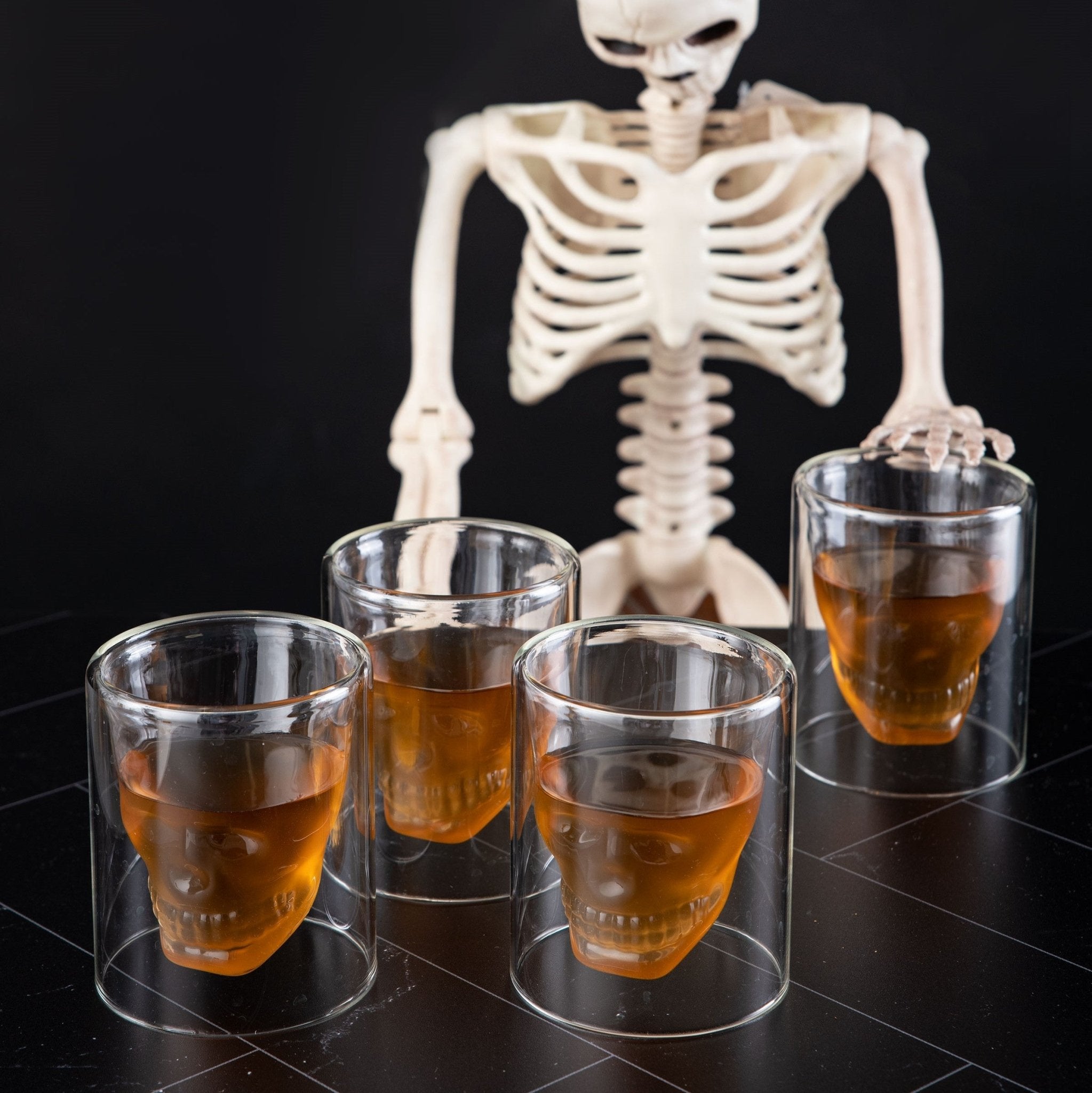 Old Fashioned Skull Glasses For the Bar Lemonsoda