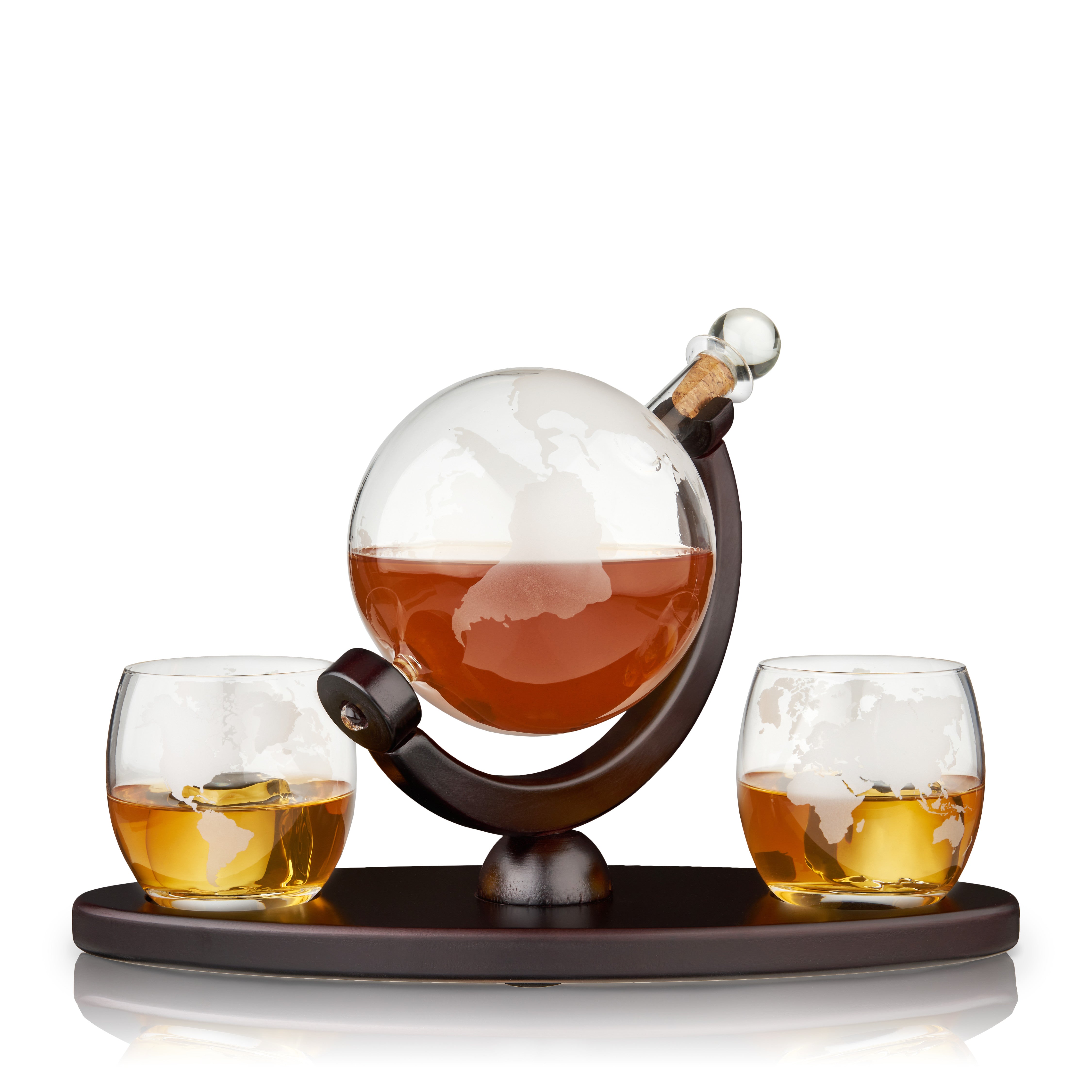 Globe Decanter and Whiskey Tumbler Set