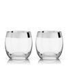 Irving Chrome-Rimmed Crystal Tumblers Set of 2