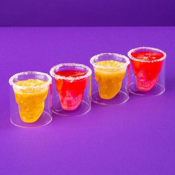Skull Shot Glasses - Set of 4 (2.5 fl. oz.) For the Bar Lemonsoda