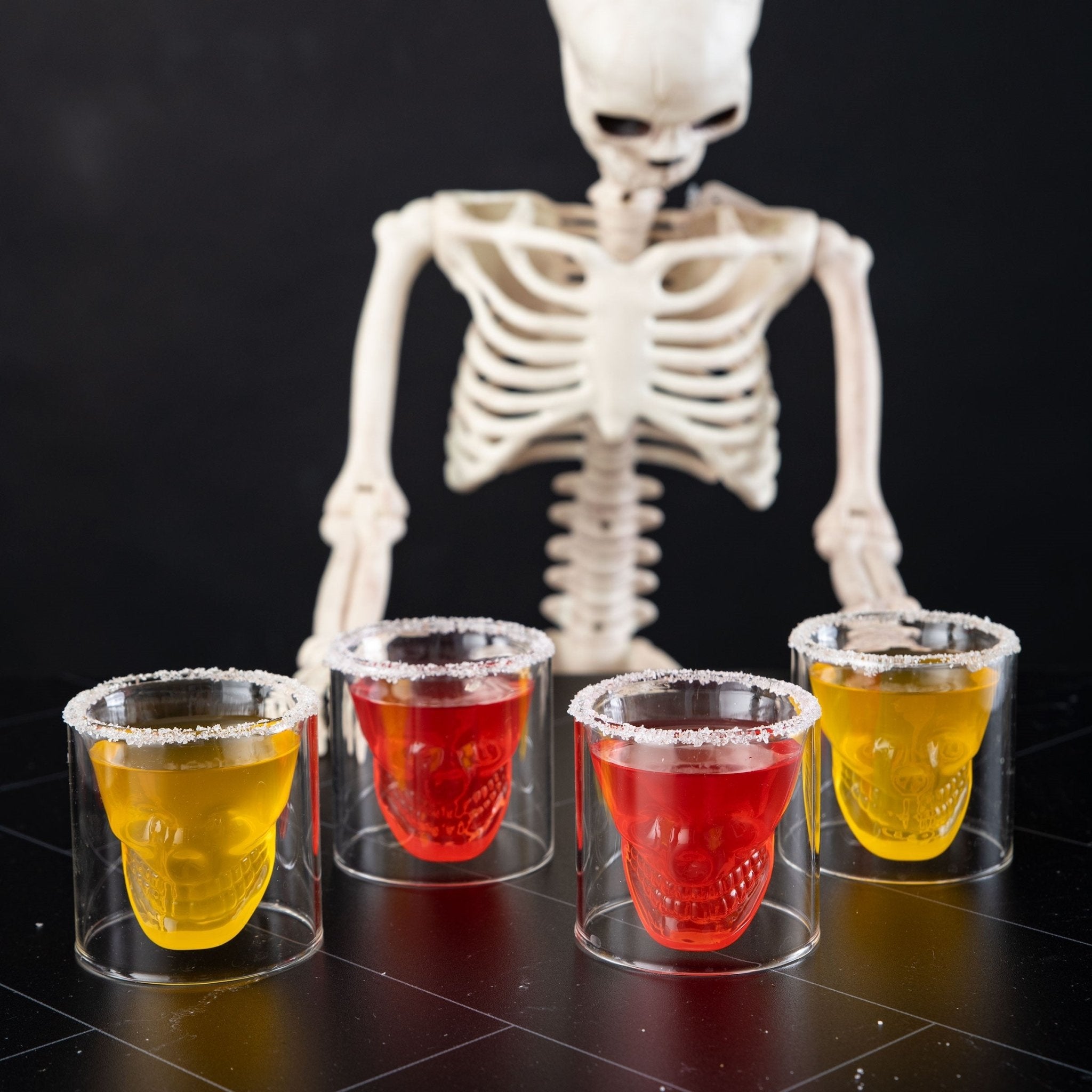 Skull Shot Glasses - Set of 4 (2.5 fl. oz.) For the Bar Lemonsoda