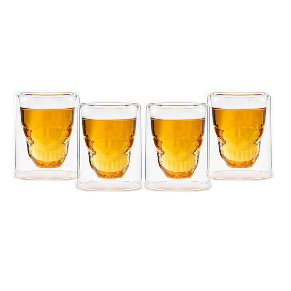 Skull Shot Glasses - Set of 4 (2.5 fl. oz.) For the Bar Lemonsoda