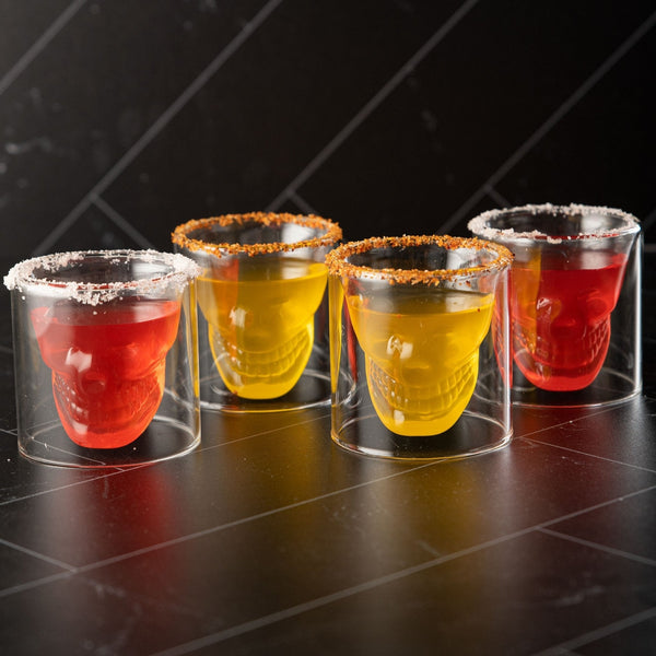 Skull Shot Glasses - Set of 4 (2.5 fl. oz.) For the Bar Lemonsoda