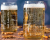 City Map Beer Can Glass - Top 50 US Cities