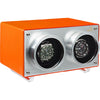 Mozsly Automatic Double Watch Winder For the Man Cave Mozsly Orange Leather
