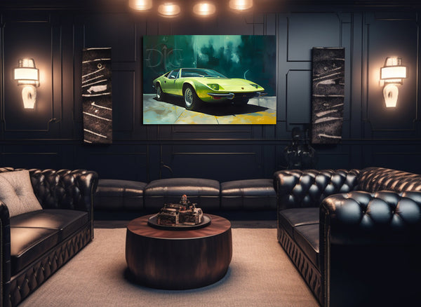 De Tomaso Pantera - Gallery Wrapped Canvas For the Man Cave GJG Studios