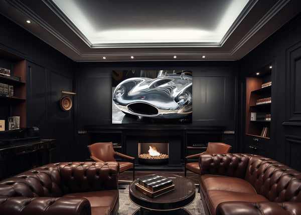 Jaguar D-Type - Gallery Wrapped Canvas For the Man Cave GJG Studios