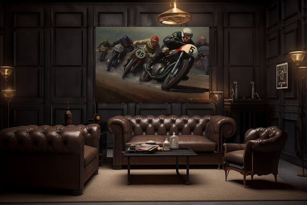 Café Racer - Gallery Wrapped Canvas For the Man Cave GJG Studios