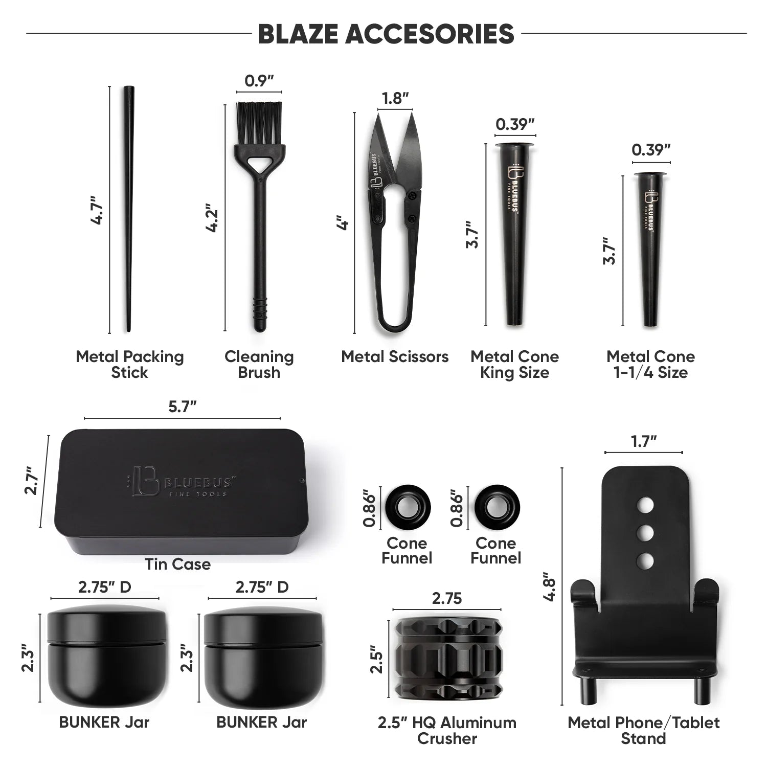 BLAZE - Stash Rolling Tray For the Bar Blue Bus Fine Tools