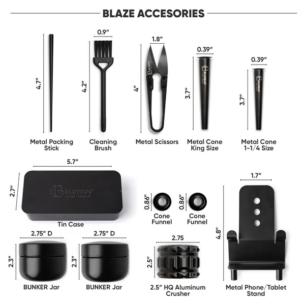 BLAZE - Stash Rolling Tray For the Bar Blue Bus Fine Tools