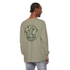 Sandstone long-sleeve T-shirt with large camo skull graphic on the back