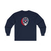 Navy Cleveland Guardians long-sleeve T-shirt with round Stealie skull chest logo print