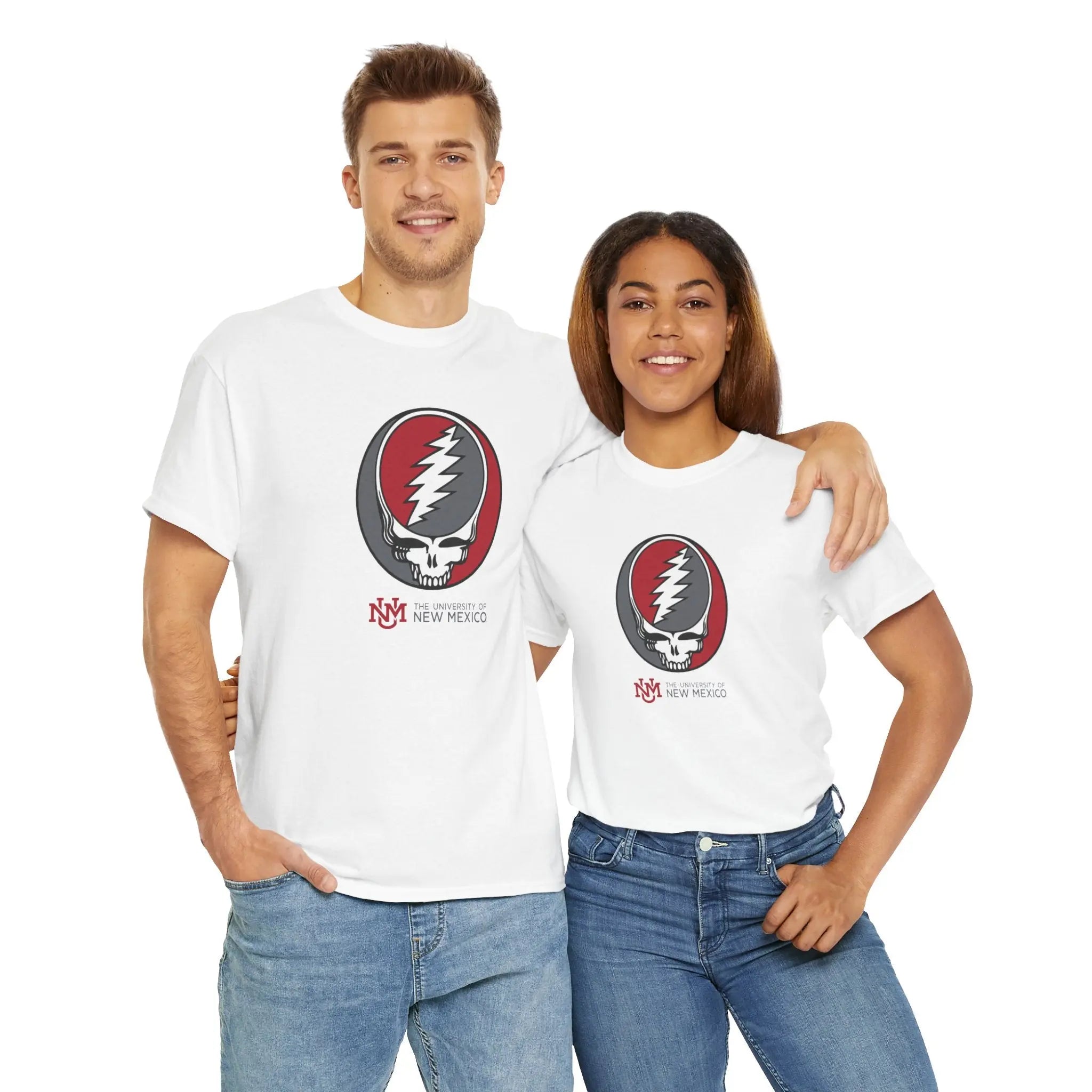 White Dead T-shirt with skull lightning graphic on front