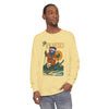 Yellow long-sleeve graphic T-shirt with front New Mexico rider print