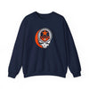Navy crewneck sweatshirt with Houston Astros Stealie skull logo on front