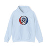 Light blue Toronto Blue Jays pullover hoodie with hood, drawstring, and front logo