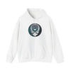 Seattle Mariners hoodie in white with front circular logo, hood drawstring, kangaroo pocket