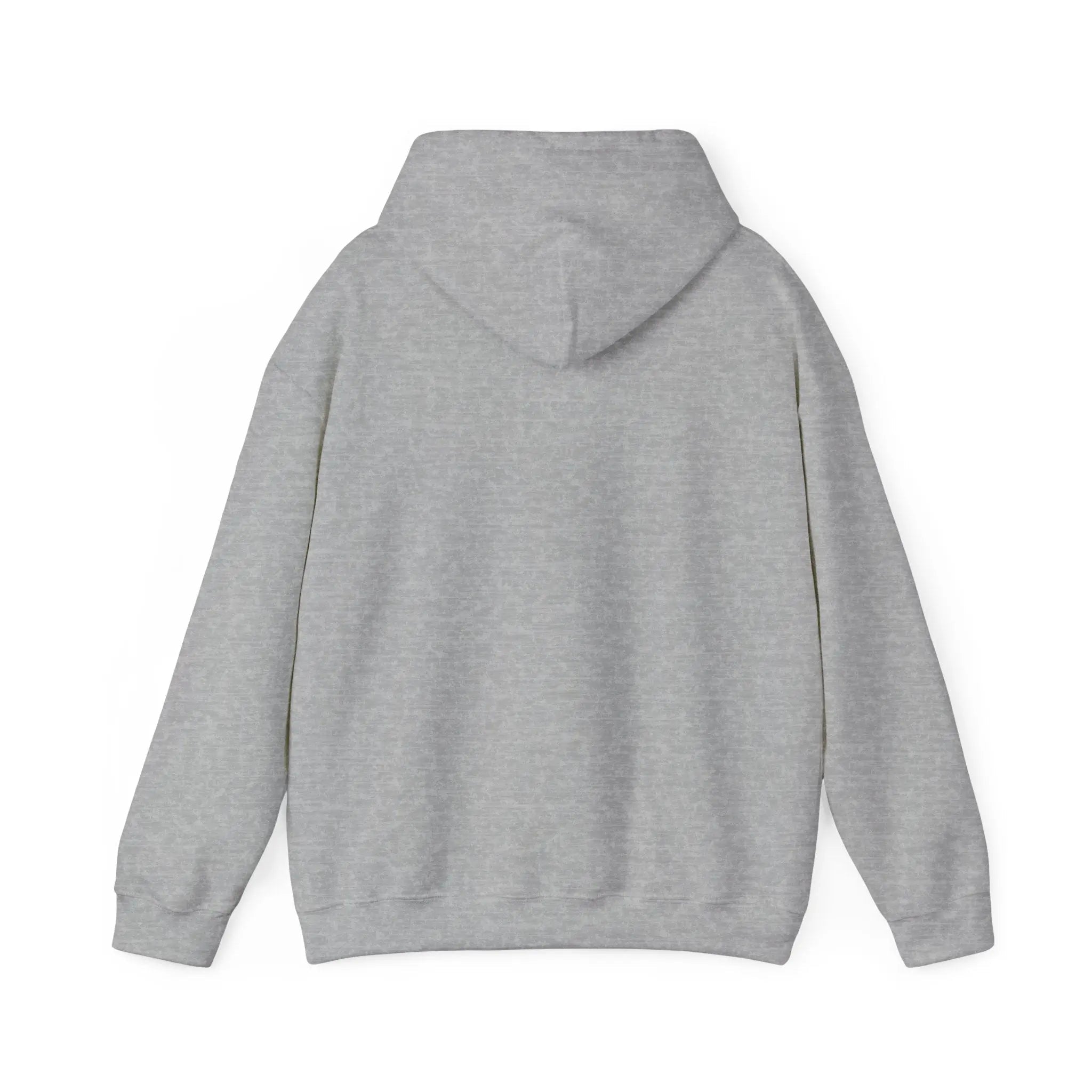Heather gray bear hoodie with front kangaroo pocket and drawstring hood