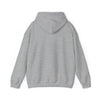 Heather gray bear hoodie with front kangaroo pocket and drawstring hood