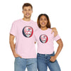 Light pink T-shirt with Yankees Stealie skull logo graphic on chest