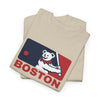 Sand short-sleeve t-shirt set with Boston bear mascot and “BOSTON” logo graphic