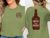 Save Water Drink Whiskey Funny Saying Graphic Bottle T-Shirt
