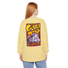Long-sleeve T-shirt, butter yellow, back square graphic print