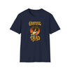 Navy blue T-shirt with front graphic of wolf head and “Grateful Dead” text