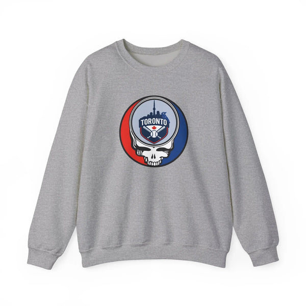 Sport grey crewneck sweatshirt with Toronto logo skull graphic on the chest