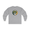 Sport grey long sleeve T-shirt with Oakland circular skull logo on chest