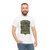 White crewneck T-shirt with large green-and-gold New York Yankees graphic print