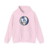 Los Angeles Dodgers light pink hoodie with front Stealie LA emblem and hood drawstring