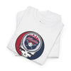 Atlanta Braves StealieT-shirt in white with Stealie skull circular logo on front