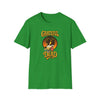 Bright green T-shirt with front graphic of wolf head and “Grateful Dead” lettering