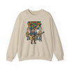 Light sand crewneck sweatshirt with long sleeves and Grateful Dead band graphic