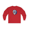 Toronto Blue Jays red long-sleeve T-shirt with circular Stealie logo