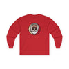 Red long sleeve T-shirt with Arizona Diamondbacks Stealie skull logo