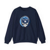 Navy crewneck sweatshirt with circular Tampa Bay Rays Stealie logo
