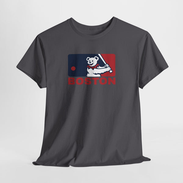 Charcoal Boston Red Sox T-shirt with Dancing Bear and BOSTON logo graphic