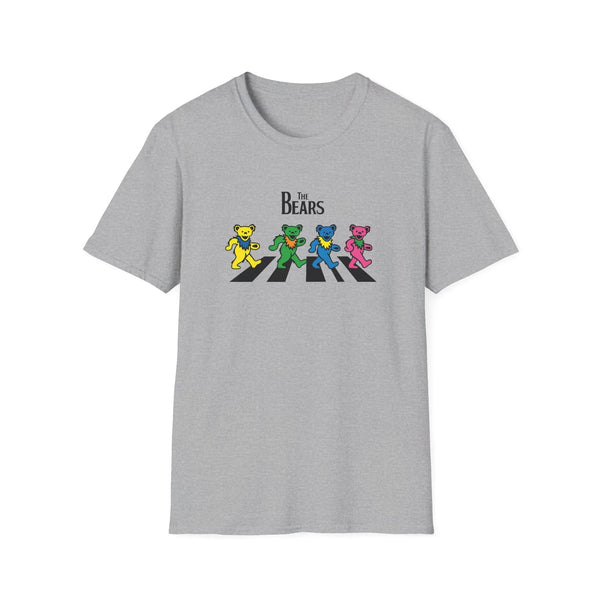 Grey graphic T-shirt with “The Bears” logo and four colorful cartoon bear figures