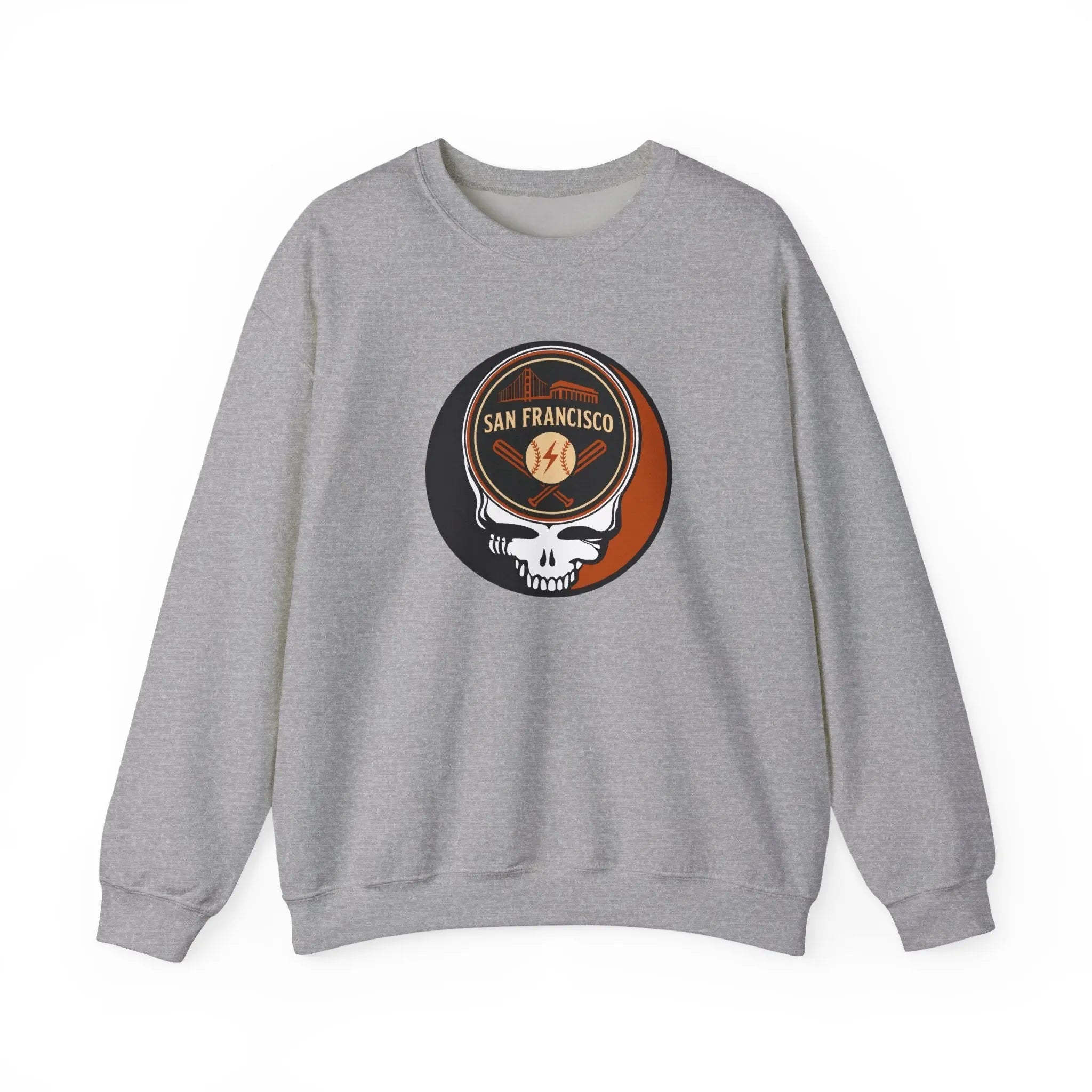 Sport grey Giants crewneck sweatshirt with San Francisco Stealie-style logo