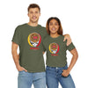 Military green football t-shirt with circular M helmet logo graphic and 'FOOTBALL' text