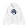 White Tampa Bay Rays hoodie with front pouch and round team logo