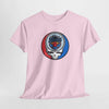 Miami Marlins Stealie T-shirt, light pink, short-sleeve crew neck with circular skull logo