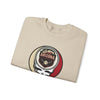 Sand crewneck sweatshirt, angled fold, Arizona logo skull graphic