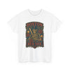 White T-shirt with Boston Red Sox skeleton shield graphic, crew neck